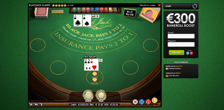 blackjack online gambling real money